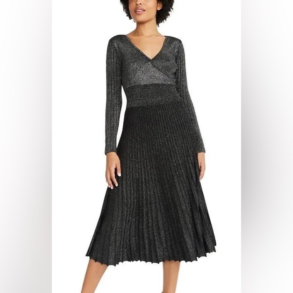 Betsey Johnson Shimmering Silver Knit Top